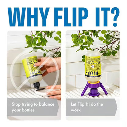 ✅ Flip & Flow! Bottle Emptying Caps 💧 - 3 Bottle Pack - Comes with Adapters for Any Screw Cap Size 🎯