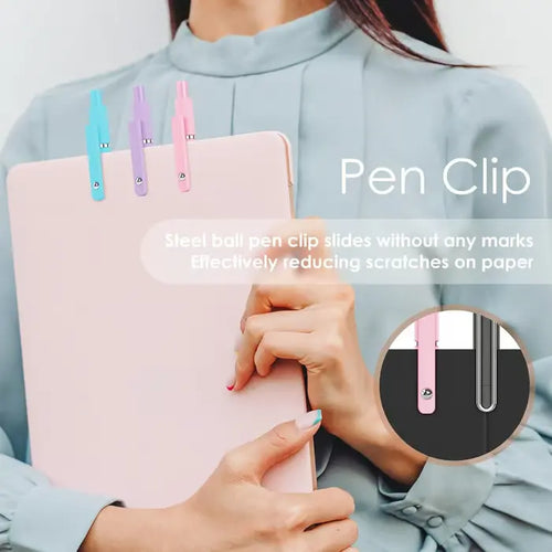 5 Pcs Gel Ink Pens, 0.7mm Medium Tip Black Ink Roller Ball Pens