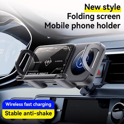 15W Wireless Charging Car Mount for Phones – 90° Rotation, Stable & Adjustable