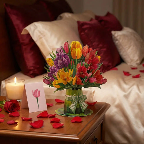 💌 Forever-Blooming 3D Flower Pop-Up Card– Personalized Love Message & Everlasting Bloom