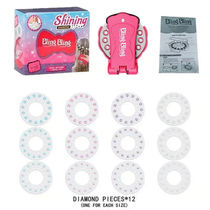 ✨Glitter Diamond Styling Tools Hair Gemstone Styling Set to light up girls' hair, clothes, accessories, No Heat Required Hair Styling Accessories