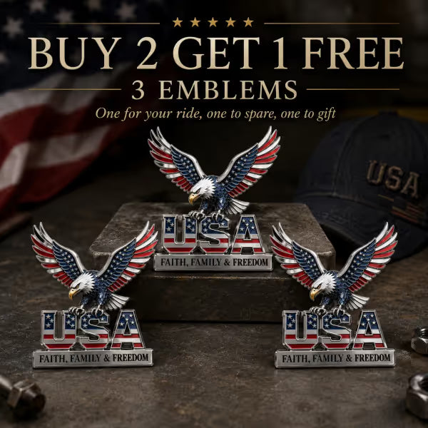 ★USA Faith, Family & Freedom★ Metal Emblem