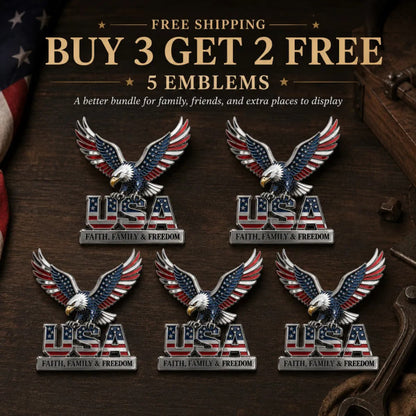 ★USA Faith, Family & Freedom★ Metal Emblem