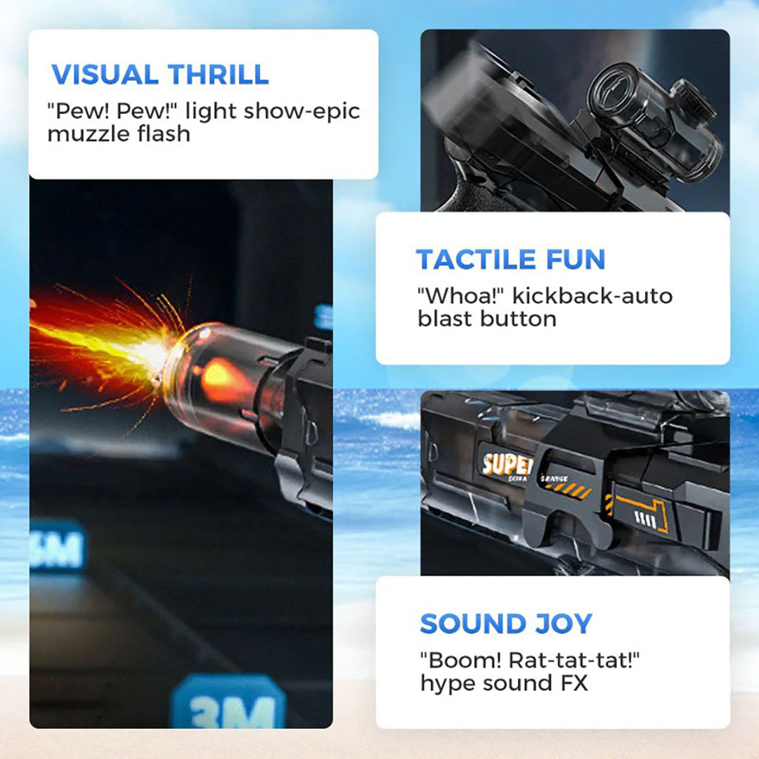 Electric Water Blaster with Flame Effect