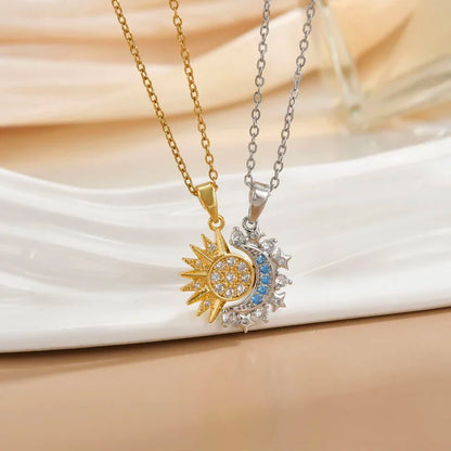 SUN AND MOON NECKLACE SET