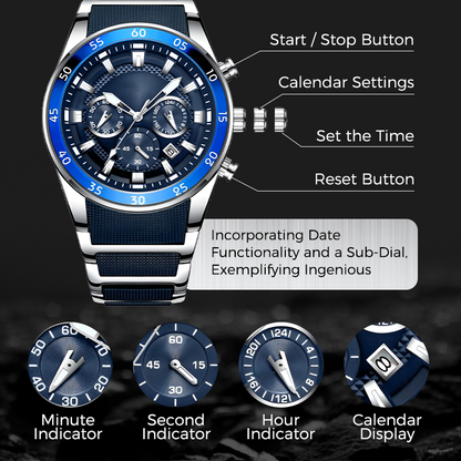 Men’s Luxury Multifunctional Chronograph Watch