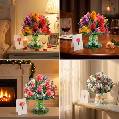 💌 Forever-Blooming 3D Flower Pop-Up Card– Personalized Love Message & Everlasting Bloom