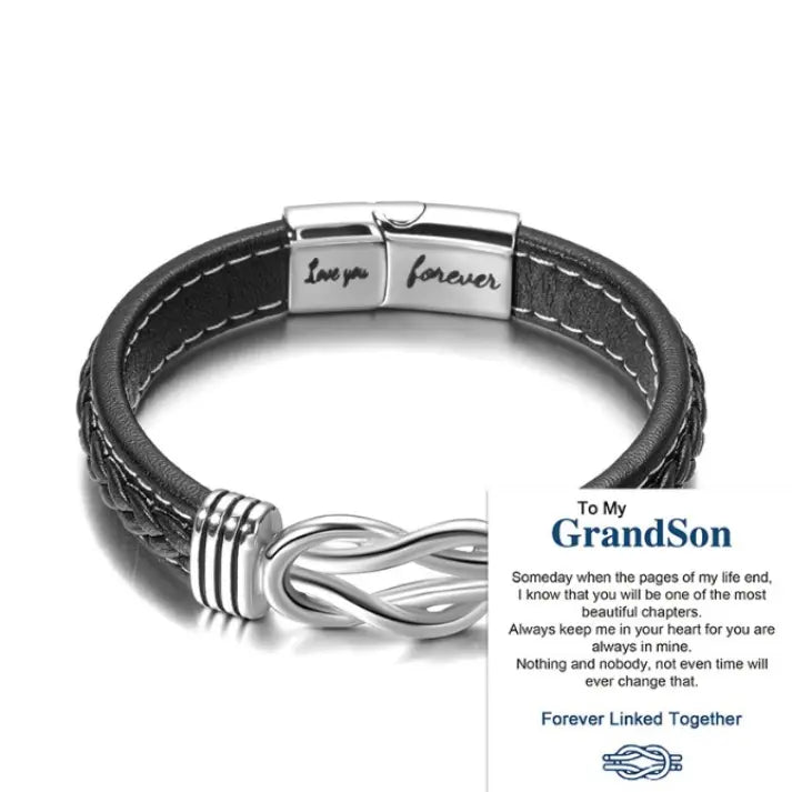 Gift for son - Infinity bracelet engraved with name
