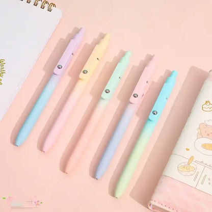 5 Pcs Gel Ink Pens, 0.7mm Medium Tip Black Ink Roller Ball Pens