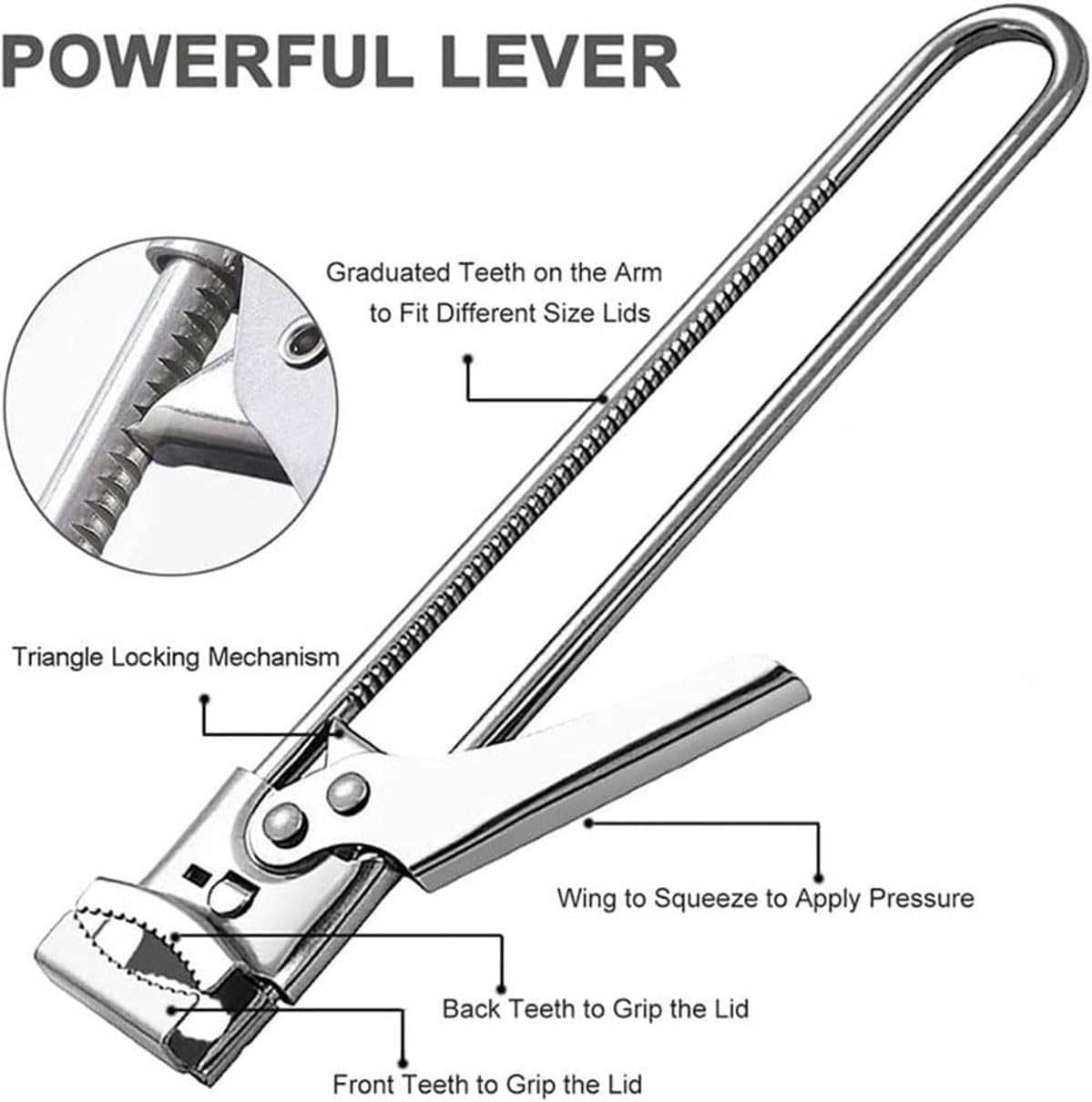 Adjustable Multi-Purpose Stainless Steel Can Opener