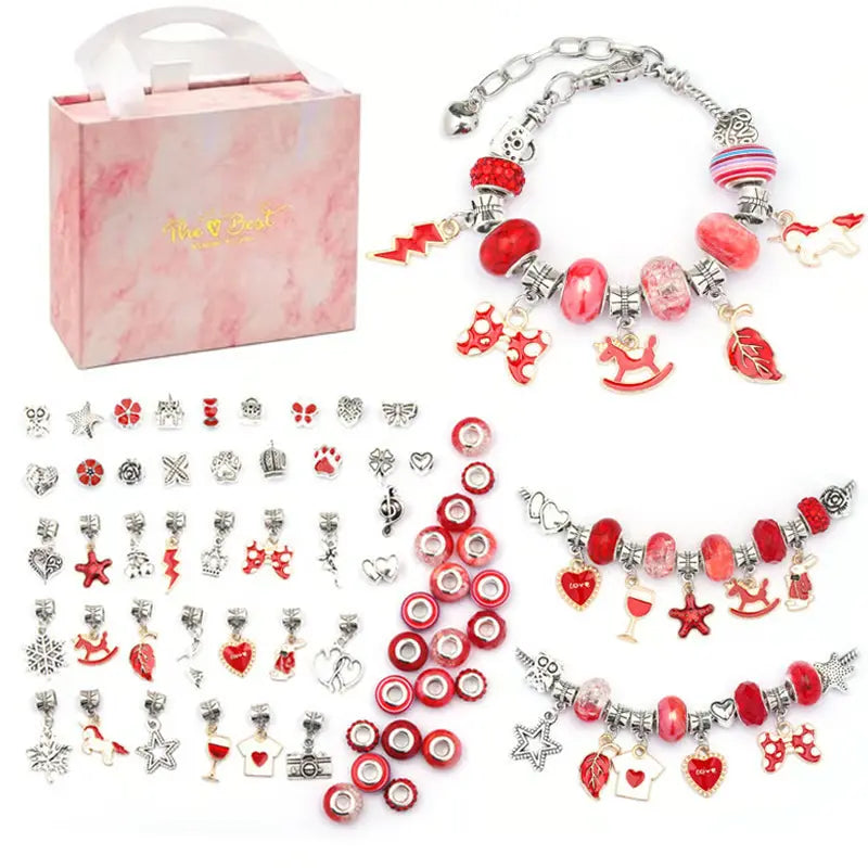 🎉Great gift -🎀Charm Bracelet Making Kit for Girls