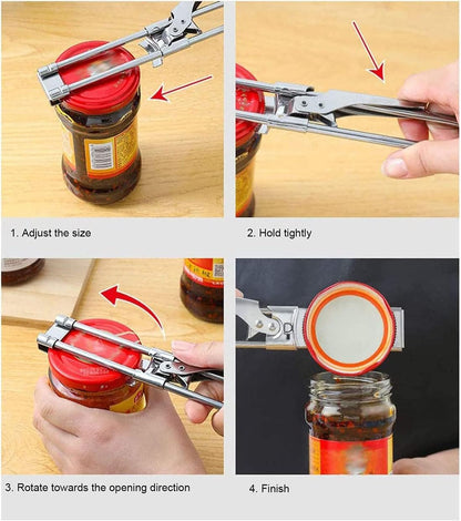 Adjustable Multi-Purpose Stainless Steel Can Opener