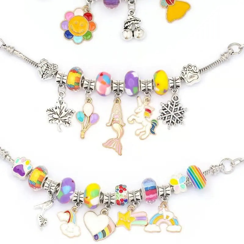 🎉Great gift -🎀Charm Bracelet Making Kit for Girls