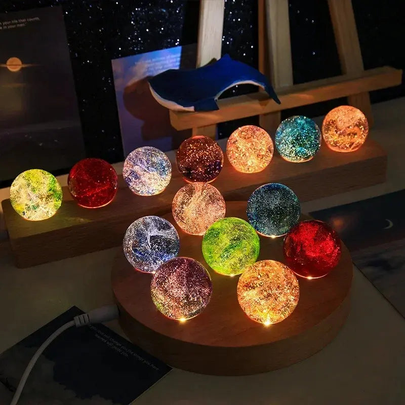 Galaxy Crystal Sphere Set