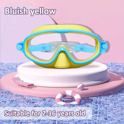 HD children's large frame waterproof and anti-fog swimming goggles