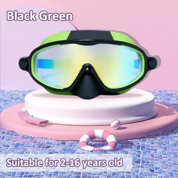 HD children's large frame waterproof and anti-fog swimming goggles