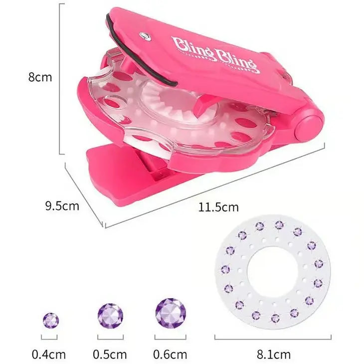 ✨Glitter Diamond Styling Tools Hair Gemstone Styling Set to light up girls' hair, clothes, accessories, No Heat Required Hair Styling Accessories