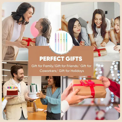 5 Pcs Gel Ink Pens, 0.7mm Medium Tip Black Ink Roller Ball Pens