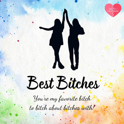 For Friend -You're My Favorite Bitch Heart Set Bracelet