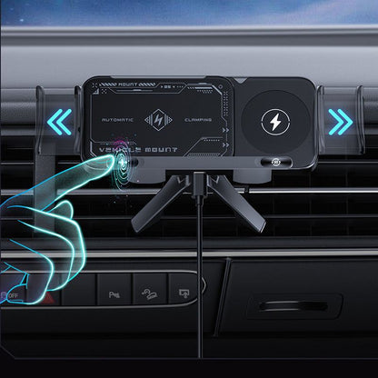 15W Wireless Charging Car Mount for Phones – 90° Rotation, Stable & Adjustable