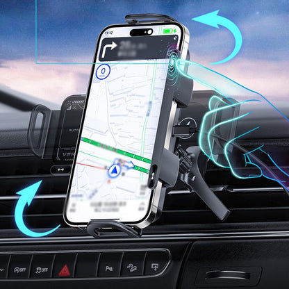 15W Wireless Charging Car Mount for Phones – 90° Rotation, Stable & Adjustable