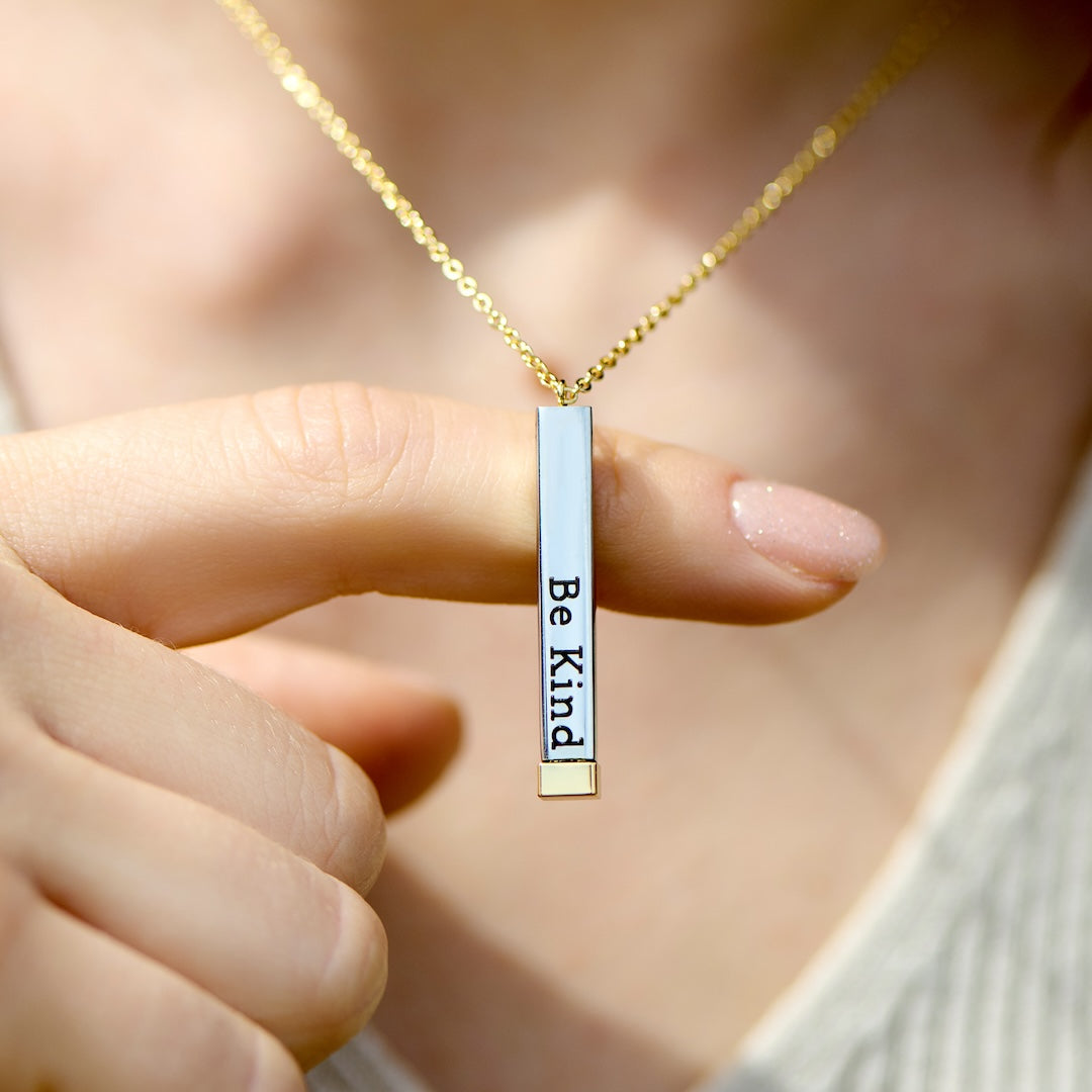 Be Kind🌸...of a bi✧ch - Hidden Message Necklace