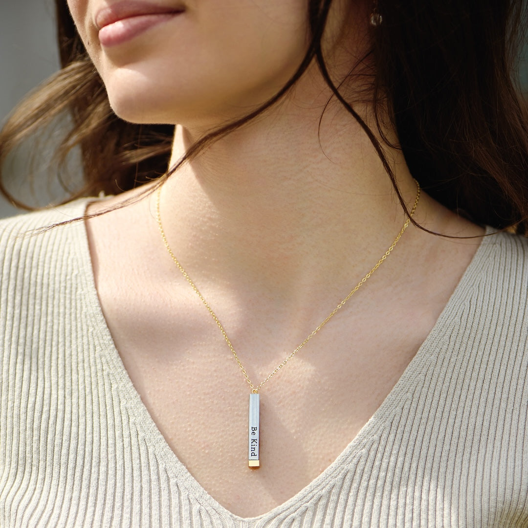 Be Kind🌸...of a bi✧ch - Hidden Message Necklace