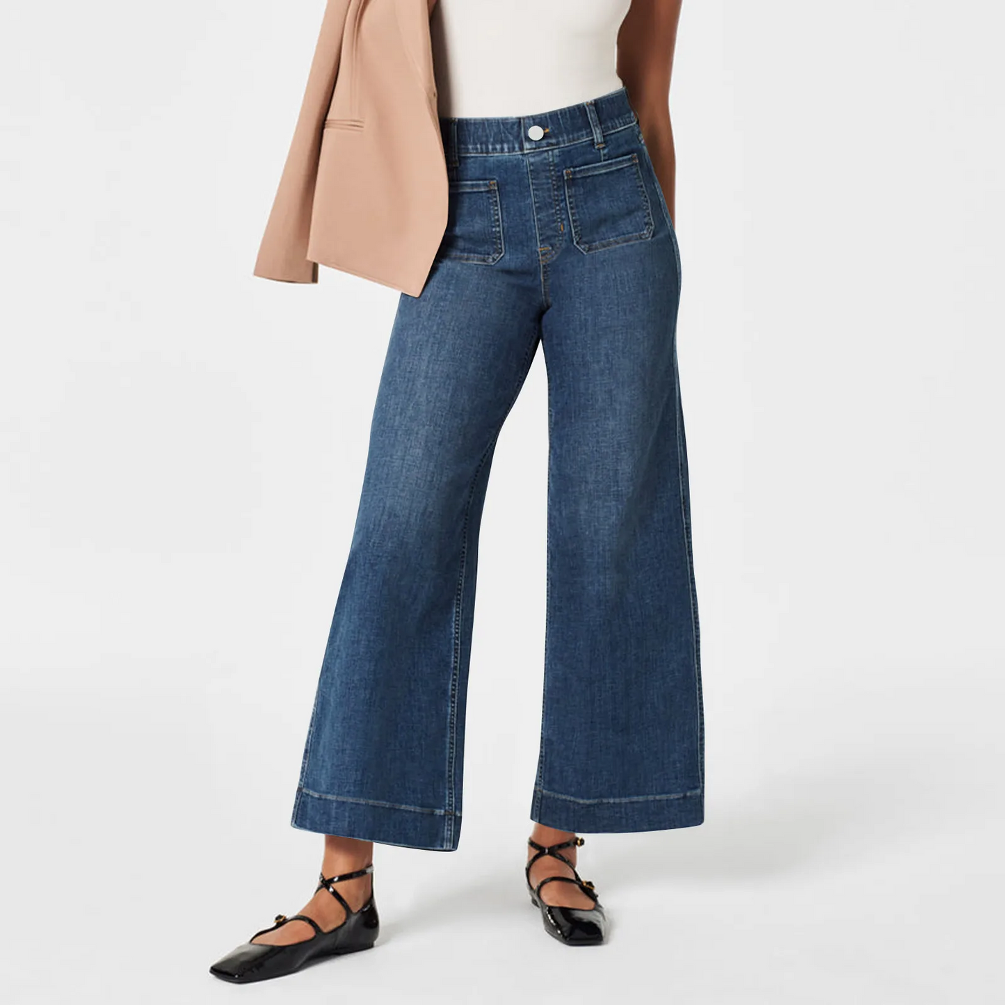 Shapewear Pants - Wide Leg Short Jeans 2025