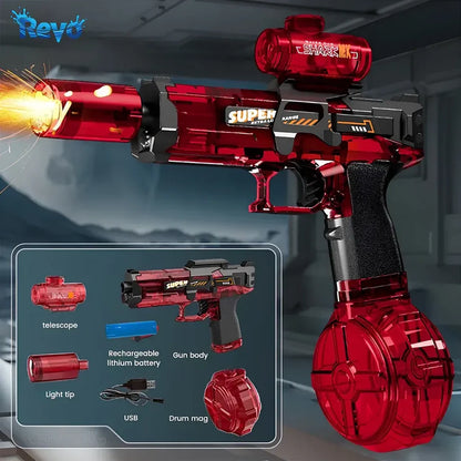 Electric Water Blaster with Flame Effect