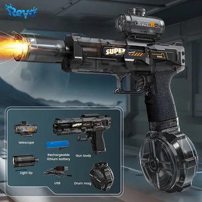 Electric Water Blaster with Flame Effect