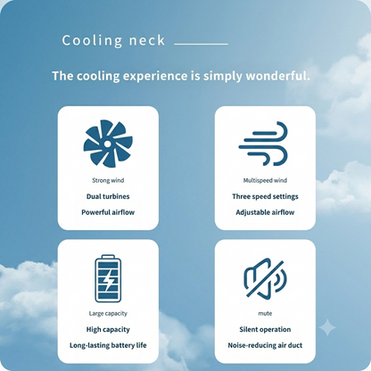 New HEVILUXY Handheld Neck Fan