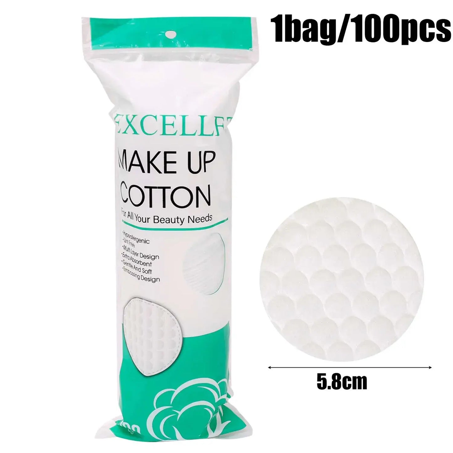 100pcs Disposable Cotton Pads