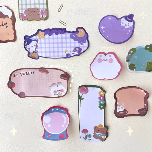 Cute Memo Pad Set – Bunnies, Bears & More