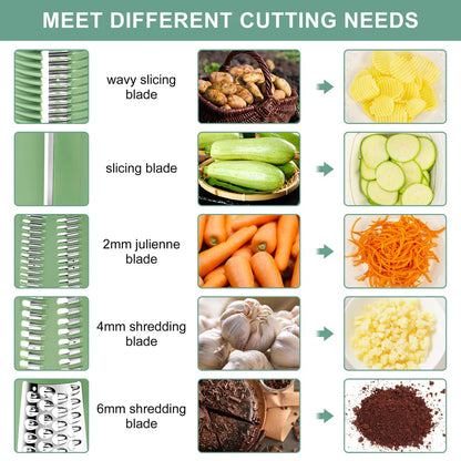 5 in 1 Rotary Cheese Grater Vegetable Slicer