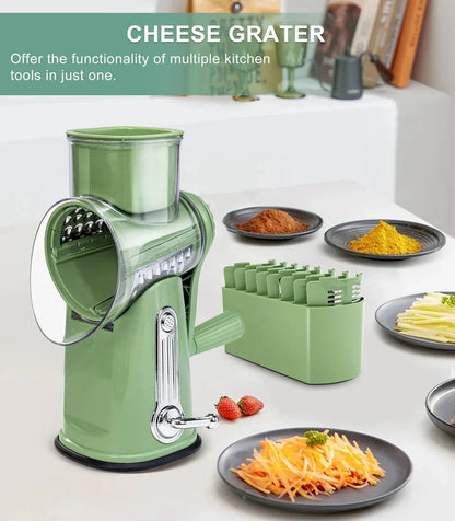 5 in 1 Rotary Cheese Grater Vegetable Slicer