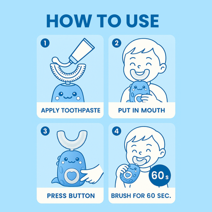 Toddla U-Shaped 360º Ultrasonic Toothbrush