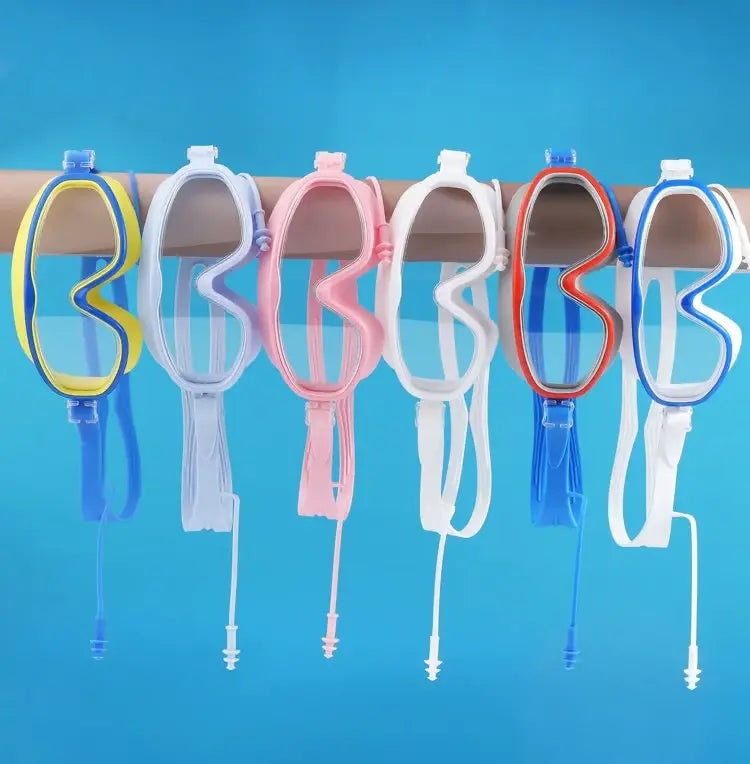 HD children's large frame waterproof and anti-fog swimming goggles