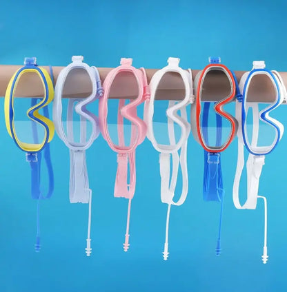 HD children's large frame waterproof and anti-fog swimming goggles