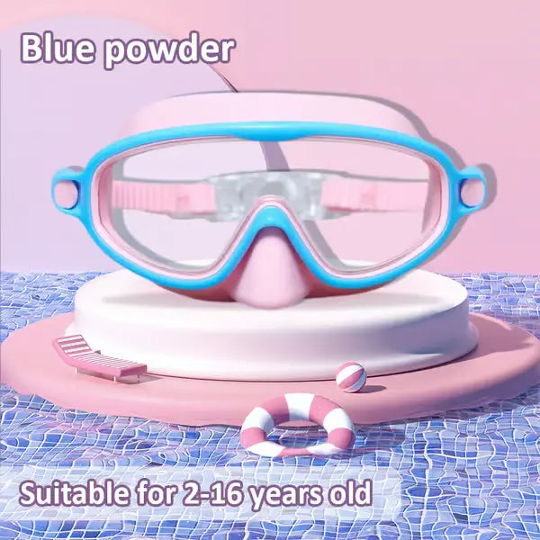 HD children's large frame waterproof and anti-fog swimming goggles