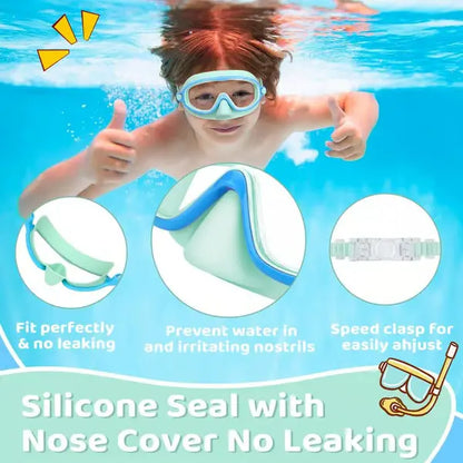 HD children's large frame waterproof and anti-fog swimming goggles