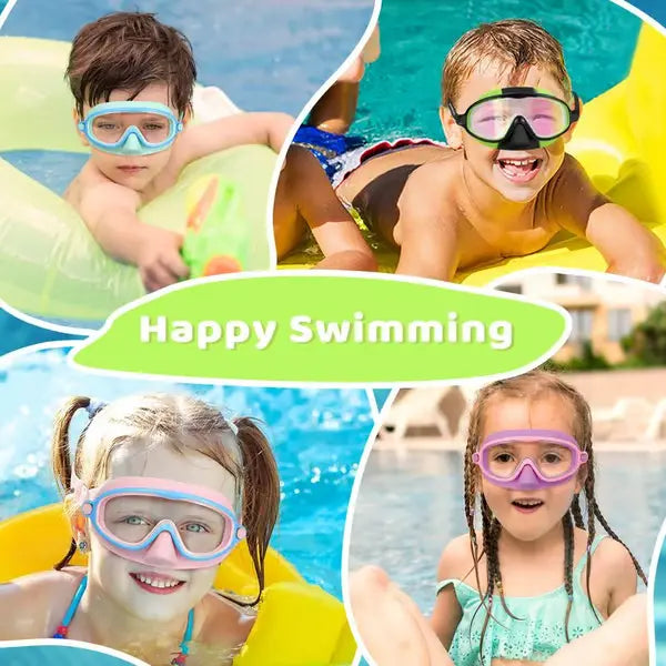 HD children's large frame waterproof and anti-fog swimming goggles