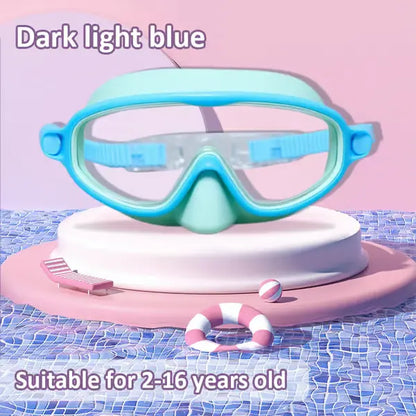 HD children's large frame waterproof and anti-fog swimming goggles