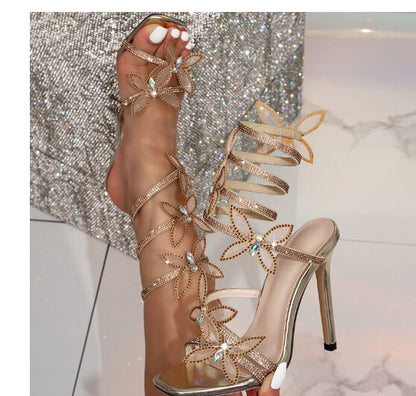 Butterfly Rhinestone Heels
