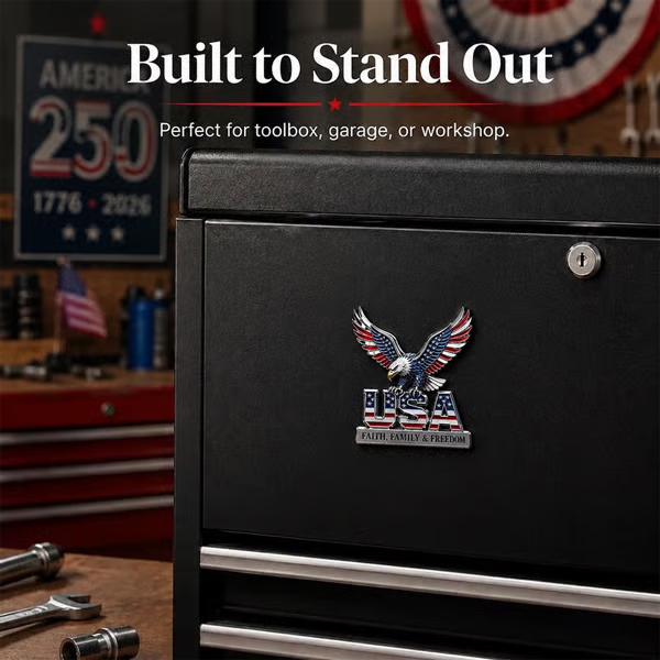 ★USA Faith, Family & Freedom★ Metal Emblem