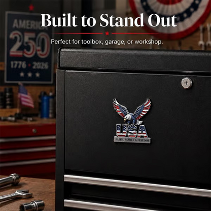 ★USA Faith, Family & Freedom★ Metal Emblem