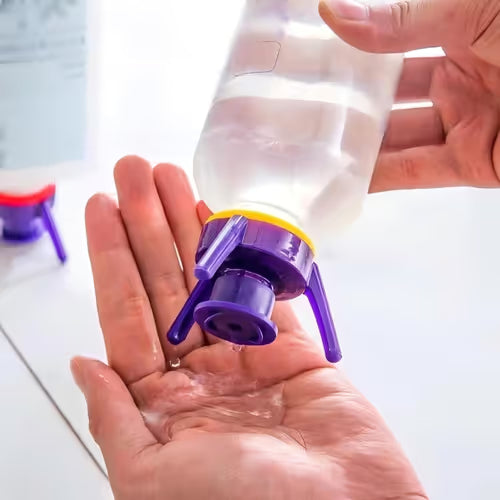 ✅ Flip & Flow! Bottle Emptying Caps 💧 - 3 Bottle Pack - Comes with Adapters for Any Screw Cap Size 🎯