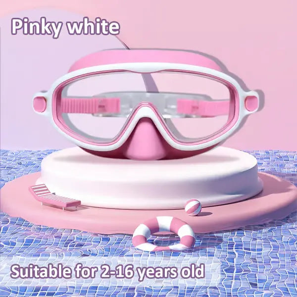 HD children's large frame waterproof and anti-fog swimming goggles