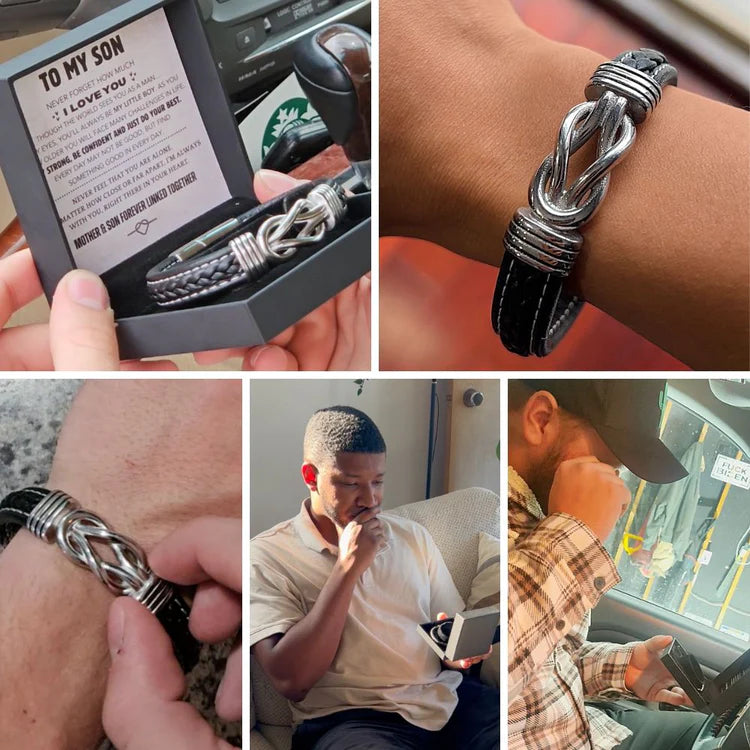 Gift for Dad- Infinity bracelet engraved with name